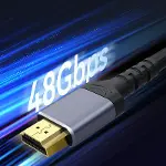 HI002S 8K/60Hz 4K/144Hz HDMI 2.1 HDR Görüntü ve Ses Aktarım Kablosu 2 Metre-3