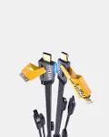 65W 4’ü 1 Arada Örgülü Hızlı Şarj Kablosu USB-C USB-A Çoklu Şarj Dayanıklı-2