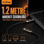 Type-C To Type-C 240W 1.2 M Dijital Watt Göstergeli Metal Uçlu Şarj Kablosu iPhone 17, 16, 15, Samsu-4