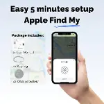 LifeTag Apple ile Uyumlu MFI Lisanslı Smart Tag Akıllı Takip Cihazı 4'lü Paket- Siyah-8