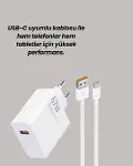 Type-C Uyumlu 67W Turbo Hızlı Şarj Aleti Akıllı Koruma Sistemli-3