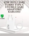 Type-C Uyumlu 67W Turbo Hızlı Şarj Aleti Akıllı Koruma Sistemli-1