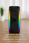 Taşınabilir Şarjlı Hoparlör USB, SD Kart, AUX Girişli-5