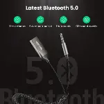 Mikrofonlu 3.5 mm Aux Bluetooth 5.3 Alıcı Adaptör Araç Kiti-6