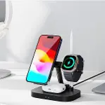 W52 4 In 1 Kablosuz Şarj Standı iPhone & Airpods & Watch & Pencil-3