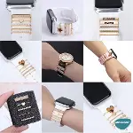 Apple Watch 11 46mm için Kordon Süsü Charm İnci Kalp Rose Gold [Watch Series 11 46mm ile Uyumlu Kord-3