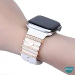 Apple Watch 11 46mm için Kordon Süsü Charm İnci Kalp Rose Gold [Watch Series 11 46mm ile Uyumlu Kord-4