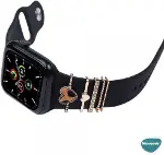 Apple Watch 11 46mm için Kordon Süsü Charm İnci Kalp Rose Gold [Watch Series 11 46mm ile Uyumlu Kord-5