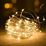 Peri Led Işık 10 Metre (Sarı) Pilli Aydınlatma Şerit Led Saçak Spot Süsleme-2