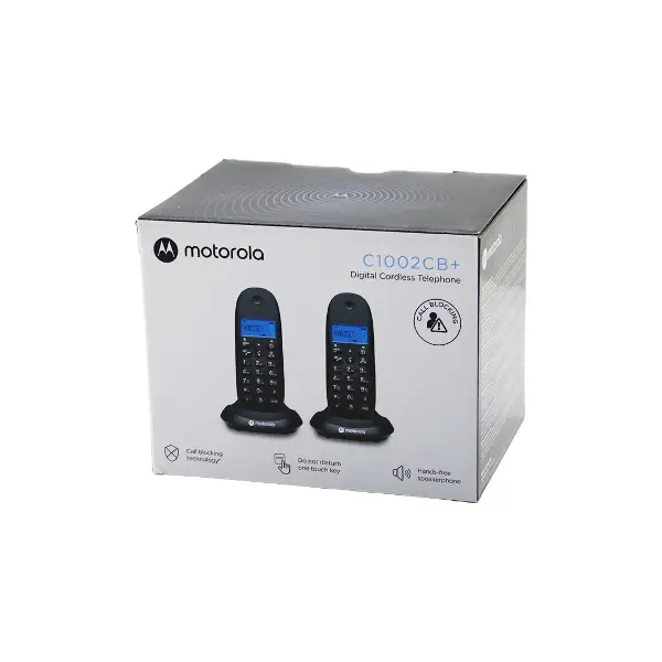 2PCS SİYAH DİJİTAL KABLOSUZ - TELSİZ TELEFON ARAYAN NO GÖRME 50 HAFIZA C-1002CB