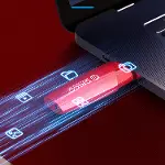 Type-C USB3.2 Gen1 256GB USB-C Flash Bellek Kırmızı-4