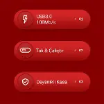 Type-C USB3.2 Gen1 256GB USB-C Flash Bellek Kırmızı-6