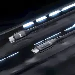 60W Dijital Led Ekranlı Örgülü USB Type-C to Type-C Hızlı Şarj ve Data Kablosu 1 Metre-3