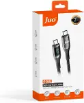 60W Dijital Led Ekranlı Örgülü USB Type-C to Type-C Hızlı Şarj ve Data Kablosu 1 Metre-7