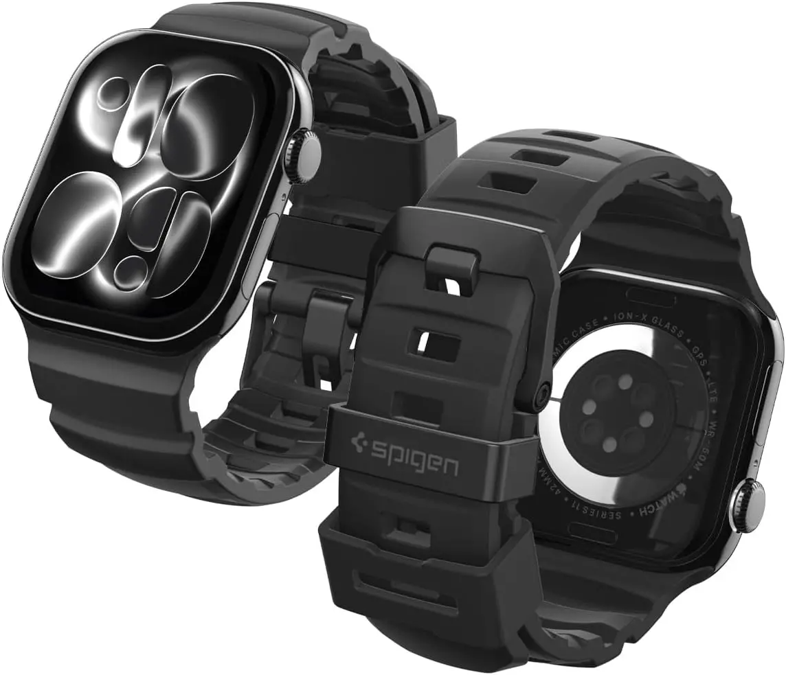 Apple Watch 49/46/45mm Ultra 3/2/1 / Seri 11/10/9/8/7 ile Uyumlu Kordon Kayış Band WBS2 Black - AMP1
