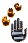Uzaktan Kumandalı Araba Parmak Hareketi Işığı Parmak Işığı LED Araba Arka Pencere-3