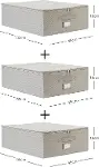 3'lü Orta Boy Gri Balıksırtı Destekli Hurç Set 45 x 55 x 18 cm-2
