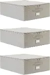 3'lü Orta Boy Gri Balıksırtı Destekli Hurç Set 45 x 55 x 18 cm-1