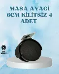 Kilitsiz Mobilya Tekerleği 6 cm 4 Adet Dayanıklı Tasarım-1