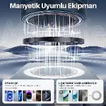 Araç içi ve Masaüstü 360 Derece Dönebilen Vakum Özellikli Magnetik Telefon Tutucu-5