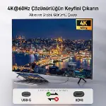 USB C HDMI Kablo (4K@60Hz,2K@120Hz,1080P@165Hz) HDR HDCP Type C to HDMI 2.0 [Thunderbolt 5/4/3, DeX-2