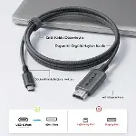 USB C HDMI Kablo (4K@60Hz,2K@120Hz,1080P@165Hz) HDR HDCP Type C to HDMI 2.0 [Thunderbolt 5/4/3, DeX-6