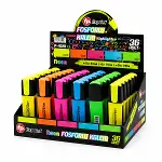 36 ADET NEON FOSFORLU KALEM - STANDLIDIR İÇİNDE 12 - SARI - 6 - TURUNCU - 6 - PEMBE - 6 - MAVİ - 6 --1