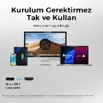 USB C HDMI Kablo (8K@60Hz,4K@240Hz,2K@360Hz) HDR HDCP Type C to HDMI 2.1 [Thunderbolt 5/4/3, DeX Mod-5