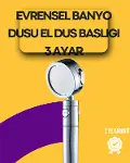 Sağlam Metal Hortum Bağlantılı, 360° Hareketli Duş Başlığı-1