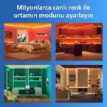 Smart Lighting RGBIC LED Şerit 10 m (Type-C) - Google Home, Alexa, HomeKit ve Matter uyumlu-6