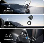 Magsafe Car Mount, Vacuum Car Phone Mount with Strong Magnet, 360° Metal Strut Suction Cup Phone Mou-6