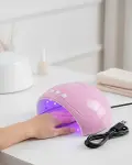 Ultraviyole Işıklı 15 Ledli 45W Oje Kurutucu Makine Pembe-1
