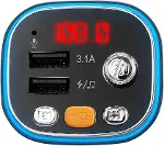 SL-BT306 Çift USB 5V 3.1A Rainbow Işıklı Led Ekran TF Kartlı V5.0 Bluetooth Fm Transmitter-3