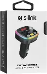 SL-BT306 Çift USB 5V 3.1A Rainbow Işıklı Led Ekran TF Kartlı V5.0 Bluetooth Fm Transmitter-5