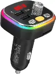 SL-BT306 Çift USB 5V 3.1A Rainbow Işıklı Led Ekran TF Kartlı V5.0 Bluetooth Fm Transmitter-1