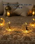 Ramazan Ay Işığı Secde Eden Adam Silüetli LED Peri Işığı-1