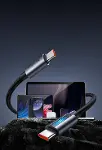 CA-5740 100 W Type-C To Type-C Hızlı Şarj Kablosu 1.2 M Siyah-5