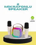 LED Işıklı Taşınabilir Karaoke Hoparlör – USB & AUX Girişli-1