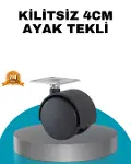 4 cm Kilitsiz Masa Ayağı Tekli Sessiz ve Akıcı Hareket-1