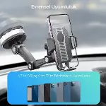 KingMa 360° Dönebilen Vakumlu Torpido ve Cam için Araç Içi Telefon Tutucu-5