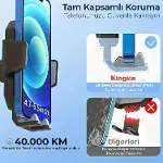 KingMa 360° Dönebilen Vakumlu Torpido ve Cam için Araç Içi Telefon Tutucu-6