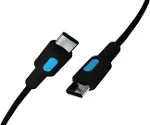 Coral Type C-C Power Delivery Hızlı Şarj Kablosu, Siyah Kablo, Mavi/Siyah Uçlar (120 CM)-2