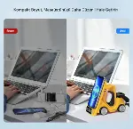 T20 15W 5'i 1 Arada Magsafe Kablosuz Şarj İstasyonu, Dijital Saatli Forklift Tasarım, iPhone 16/15/1-4