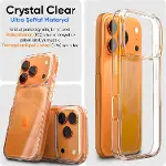 iPhone 17 PRO MAX/18 PRO MAX ile Uyumlu Crystal (Ultra Şeffaf Silikon) Kılıf Arkası Sert Polikarbona-2