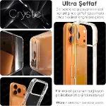 iPhone 17 PRO MAX/18 PRO MAX ile Uyumlu Crystal (Ultra Şeffaf Silikon) Kılıf Arkası Sert Polikarbona-4