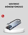 Type-C Çoklu Dönüştürücü – Alüminyum Gövde, Hızlı Veri Aktarımı ve Şarj Desteği-1