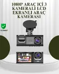 G-Sensörlü 3'lü Kayıtlı Araç Kamerası-1