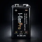Batteries Pro 6HR61 9V 250 Mah Şarj Edilebilir 9 Volt Pil Ni-MH Şarjlı Pil (2'li Paket)-2