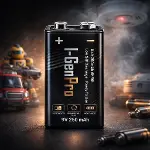 Batteries Pro 6HR61 9V 250 Mah Şarj Edilebilir 9 Volt Pil Ni-MH Şarjlı Pil (2'li Paket)-3
