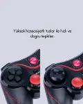 Ergonomik Tasarımlı Kablosuz Bluetooth Gamepad Titreşimli-4
